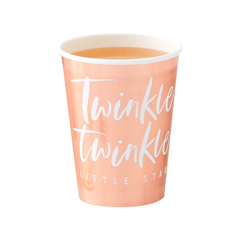 Rose Gold Foiled Paper Cups - Twinkle Twinkle Range by Ginger Ray