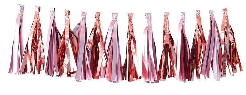 Matte Pink & Rose Gold Tassel Garland - Twinkle Twinkle Range by Ginger Ray