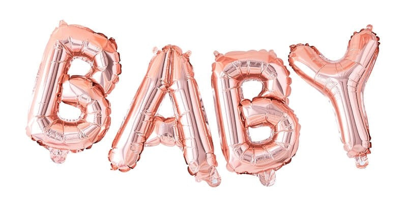 Rose Gold Baby Balloon Bunting Decoration - Twinkle Twinkle Range by Ginger Ray