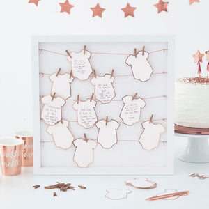 Alternative Babygrow Frame Guest Book - Twinkle Twinkle Range by Ginger Ray