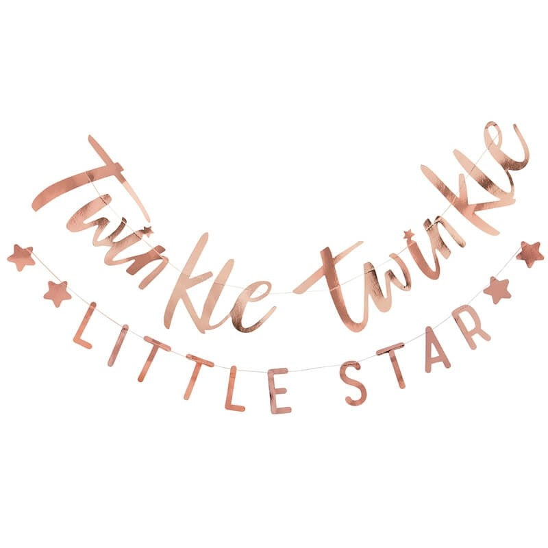 Rose Gold Twinkle Twinkle Bunting - Twinkle Twinkle Range by Ginger Ray