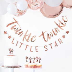Rose Gold Twinkle Twinkle Bunting - Twinkle Twinkle Range by Ginger Ray