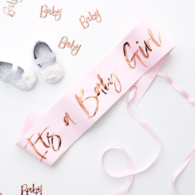 It’s A Baby Girl Sash - Twinkle Twinkle Range by Ginger Ray