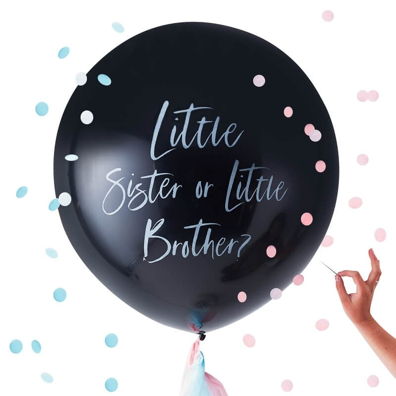 Gender Reveal Little Brother Or Sister Balloon - Twinkle Twinkle Range by Ginger Ray