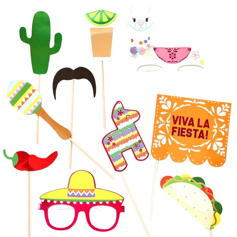Viva La Fiesta Mexican Photo Booth Party Props - Viva La Fiesta Range by Ginger Ray