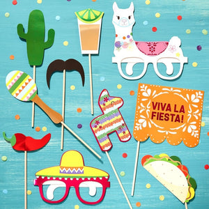Viva La Fiesta Mexican Photo Booth Party Props - Viva La Fiesta Range by Ginger Ray