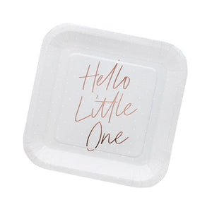 Hello Little One Paper Plates by Hootyballoo